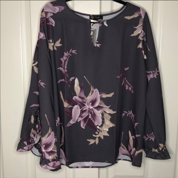 NWT DG2 Diane Gilman Popover Blouse - Picture 1 of 8